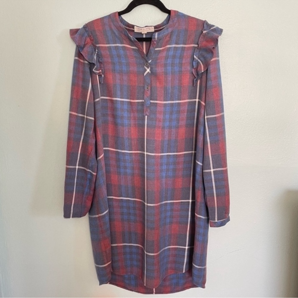 Cloth and Stone for Anthropologie plaid dress XL